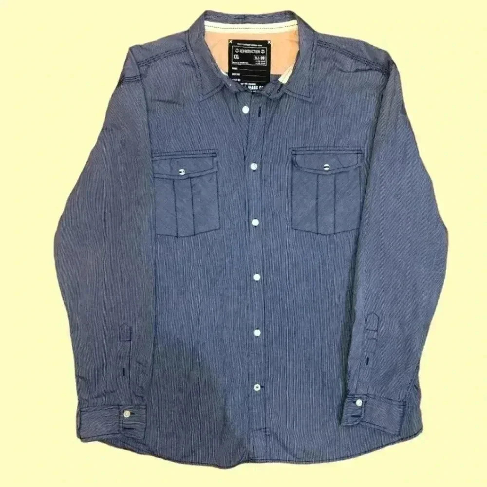 Nautica reproduction NJ-99 NJC contract long sleeved button down deck shirt. XXL